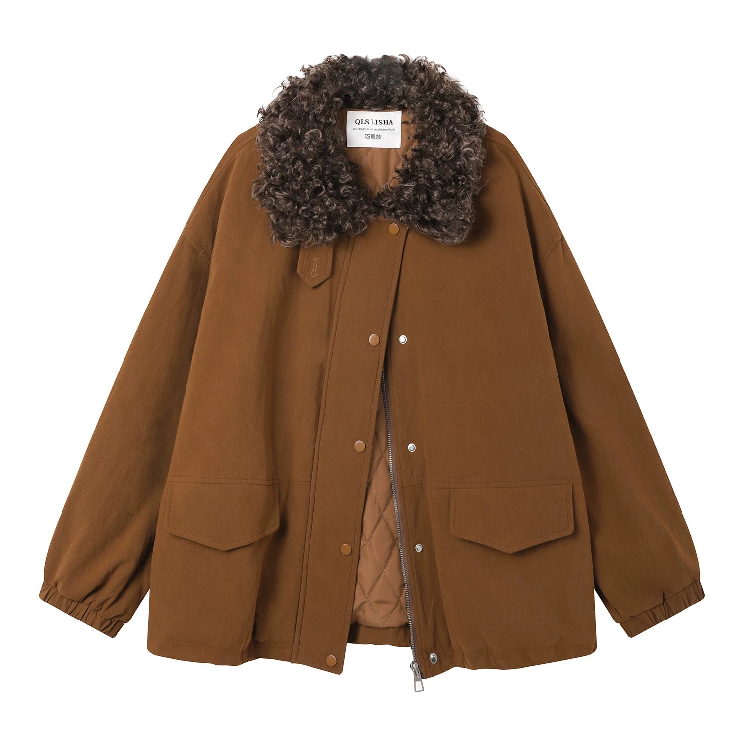 Chorlisa-nın yaxa dizaynlı şık və çoxfunksiyalı retro stilli dəri gödəkçəsi payız və qış üçün idealdır. Dəbi və stili sevən qadınlar üçün əla seçimdir.