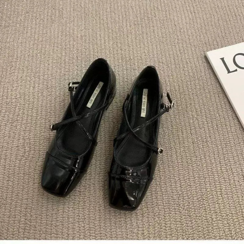 Women's Mary Jane Shoes 2024 Retro Mid Heels Women's S