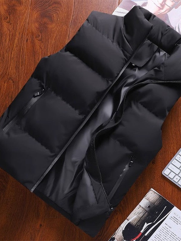 Kişilər üçün tüklü pambıq jilet, əsas beynəlxalq brendlərdən ucuz qiymətə, əlavə qalın, böyük ölçüdə, qış üçün isti və genişdir.