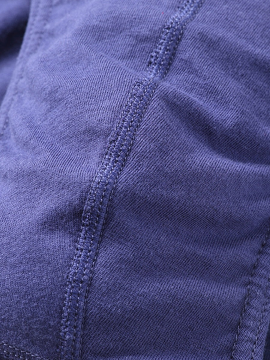 Kişilər üçün pambıq alt paltarları, orta yaşlı və gənc kişilər üçün, boş formada, nəfəs alan pambıq alt paltarı.