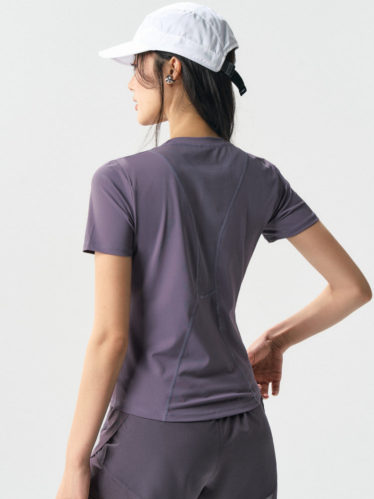 Ağır Atletika Fairy Yeni Yoqa Geyimi Qadın Açıq Havada Qaçış Məşq İdmanı İdman T-shirti Nəfəs ala bilən Tennis Fitness Üstü