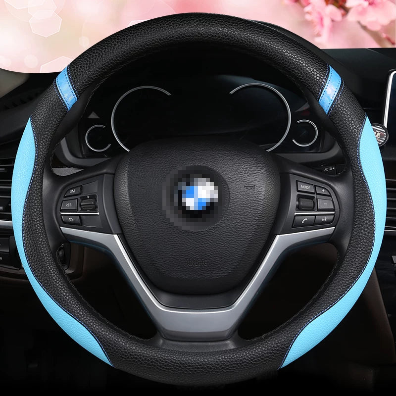 Volkswagen Beetle, CC, Tiguan L, Golf 7, T-Roc All Season D-Type Steering Wheel Cover, Anti-Slip Car Gear Cover