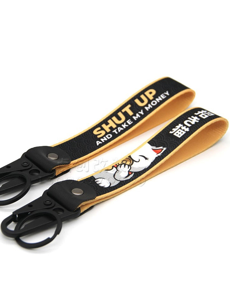 Avtomobil modifikasiyası mədəniyyət üslubunda açar zənciri qartal dimdiyi tokası şanslı pişik istilik ötürmə iki tərəfli çaplı sırt çantası açar asqısı