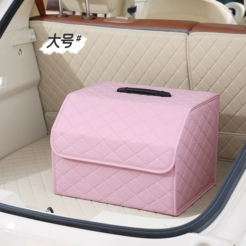 Yaradıcı dəri qatlanan avtomobil baqaj qutusu, universal avtomobil saxlama təşkilatçısı.