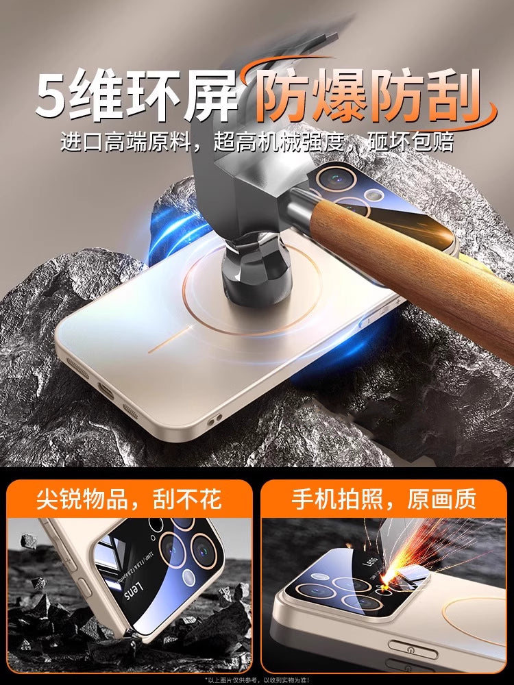 Haoqi yeni Magsafe maqnit iPhone 17 Pro Max telefon korpusu, tam örtüklü, iPhone 16 Pro və 15 Plus üçün düşmədən qorunma, premium hiss, 14 düymlük qoruyucu korpus, kişilər və qadınlar üçün ultra nazik mat sərt qabıq.