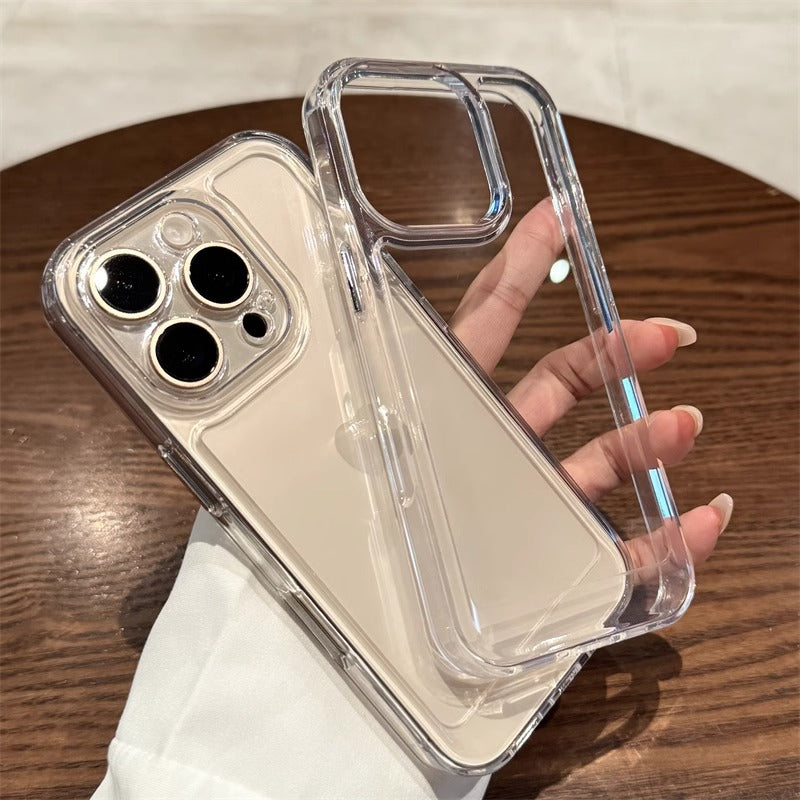 Apple 16promax mobil telefon qutusu üçün uyğundur yüksək şəffaf akril iphone17 yeni model 15pro şəffaf 14pro yüksək səviyyəli 13 hər şey daxil düşməyə qarşı 12 kişi və qadın 11 ultra nazik plus silikon qutu