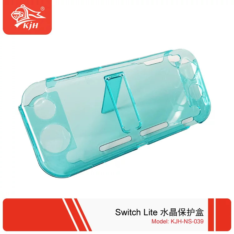 switch Lite oyun konsolu şəffaf qoruyucu kristal qutu mötərizə ilə yıxılmaya və sürüşməyə qarşı NS lite sərt çanta