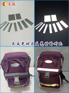 Parlaq TC Yansıtıcı parça etiketi Geyim tikişi üçün boz təhlükəsizlik xəbərdarlığı lenti Məktəb çantası öz-yapışan 5 sm əks etdirən stiker