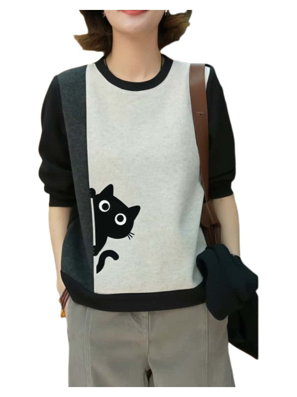 Qadın üçün boş, dairəvi yaxalı uzunqol sviter, yeni 2026-cı ilin yaz dəbi, böyük ölçüdə, dəbli, şık, çoxfunksiyalı və yüksək keyfiyyətli top.