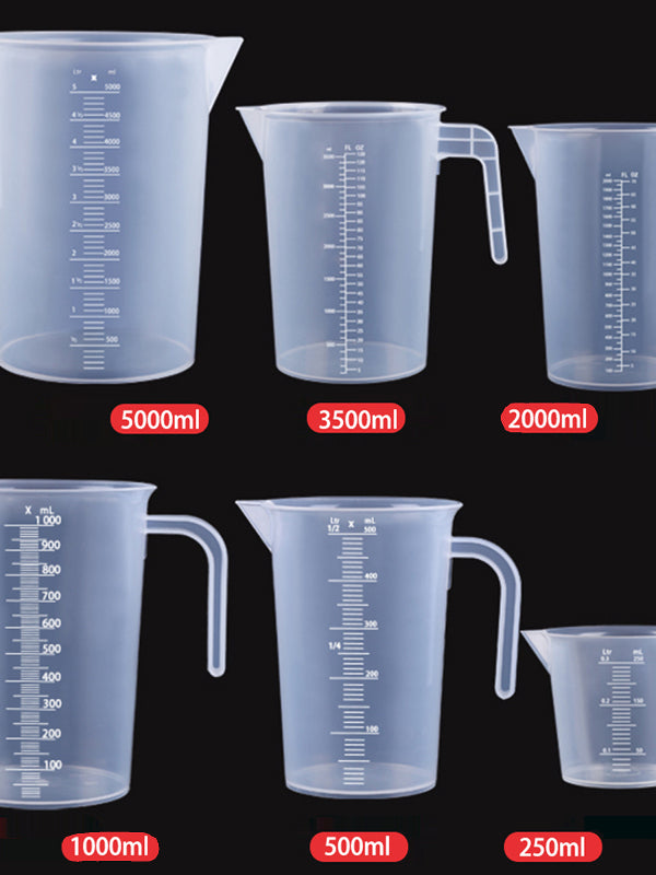 Çatdırılma pulsuz, qalınlaşdırılmış plastik ölçü qabı və ölçmə silindri, PP material, miqyaslı, saxlamaq asan, yüksək temperatura davamlı, 3500 ml