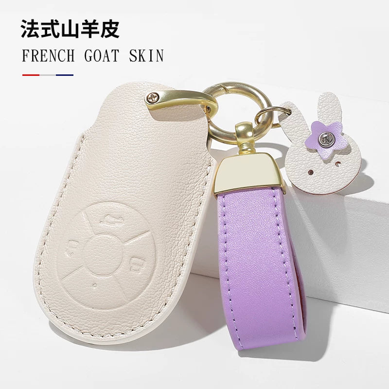 Euler Good Cat açar örtüyü, qadın Good Cat GT Lightning Cat orijinal dəri avtomobil açar örtüyü, balet pişik açar zəncirinə uyğundur