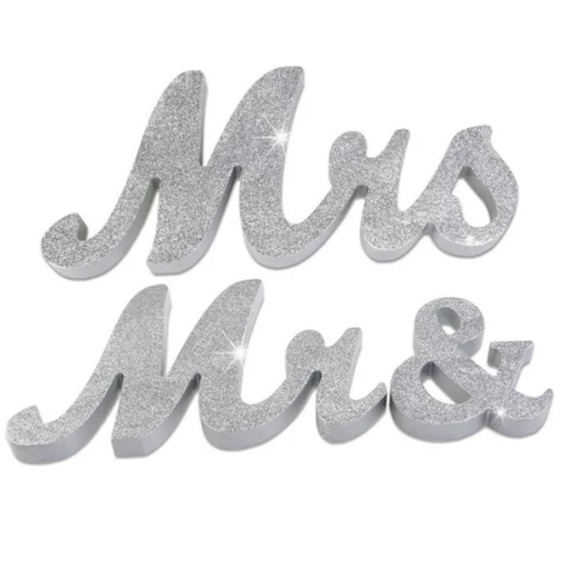 MR MRS TOY letter ornaments, wedding-themed decorations, wedding room setup, wedding party props