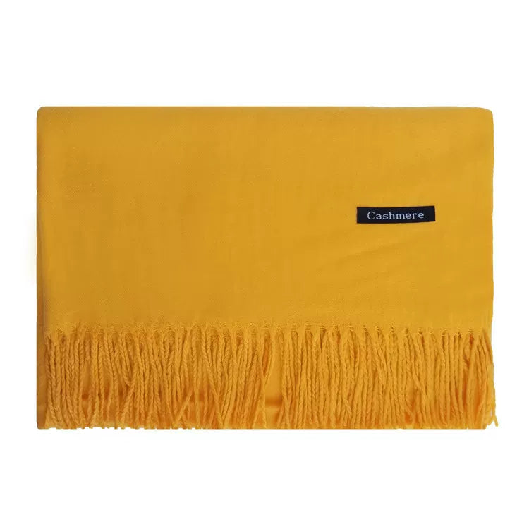 2024 monochrome tassel shawl thickened winter scarf