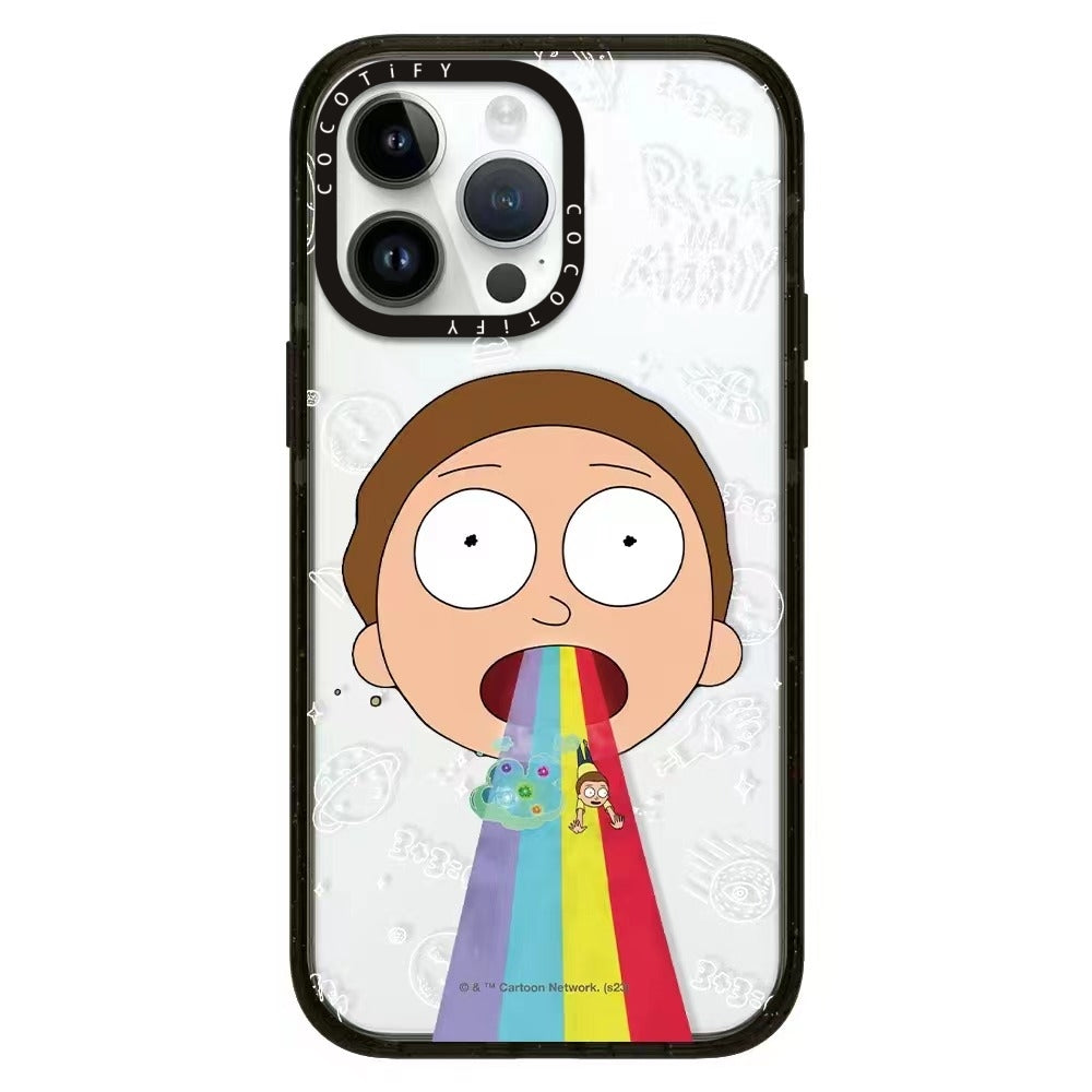 C-brend əməkdaşlığı Rick və Morty Magsafe maqnit Apple 16 Pro/iPhone 17 Pro Max telefon korpusu, dəbli marka 15 Plus, düşməyə davamlı 14 düymlük qoruyucu korpus, 13 düymlük qoruyucu korpus.