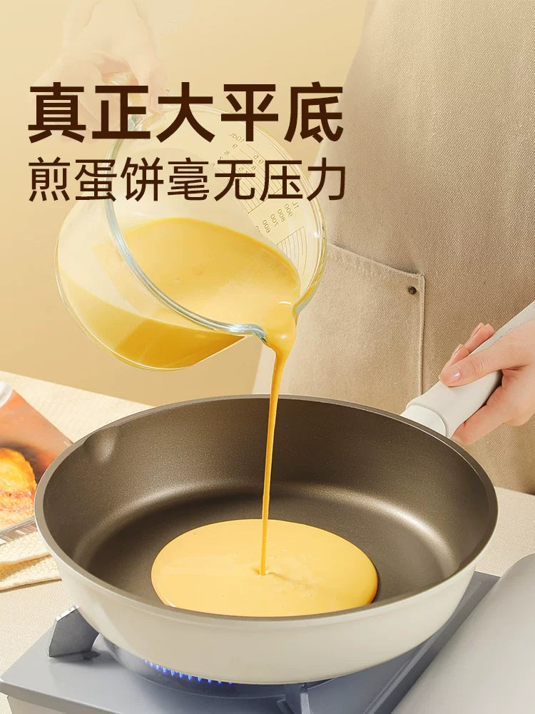 Bişirmək üçün kral tava yapışmayan tava ev titan tava pancake yumurta pancake biftek induksiya sobası qaz sobası universal