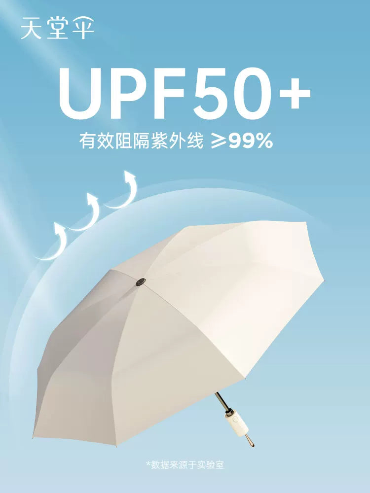 Paradise Umbrella, həm kişilər, həm də qadınlar üçün tam avtomatik qatlanan portativ vinil günəşdən qoruyan UV qoruyucu günəş kölgəsi çətiri