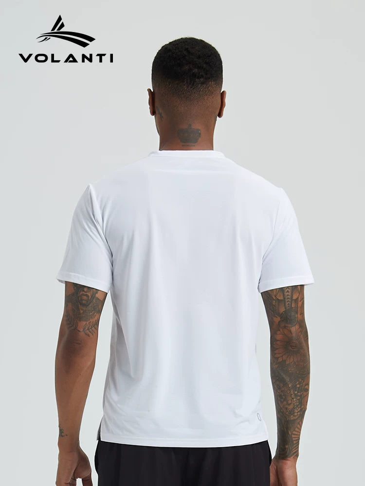 Volanti Volanti Kişi Tez Quruyan T-shirt Yüngül Gündəlik İdman Qısaqol Yumşaq Nəfəs Alıcı Yay Yarımqol