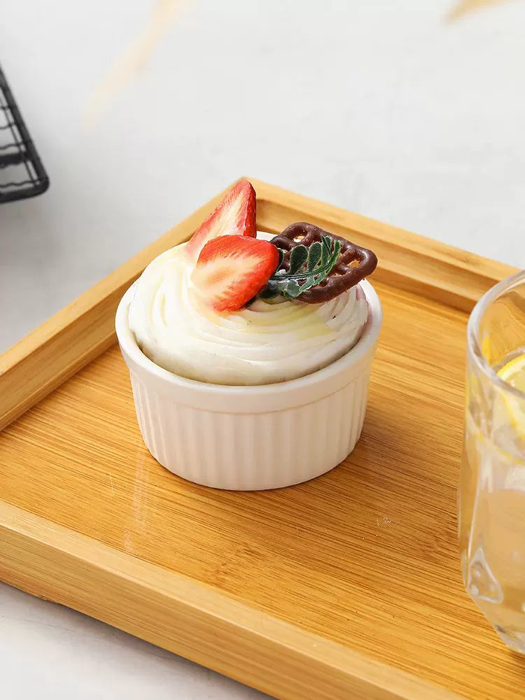 Sufle bişirmə qabı keramika desert çörəkçilik qəlibi biftek sousu stəkanı hörmə stəkan soba hava fritöz pudinq fincanı