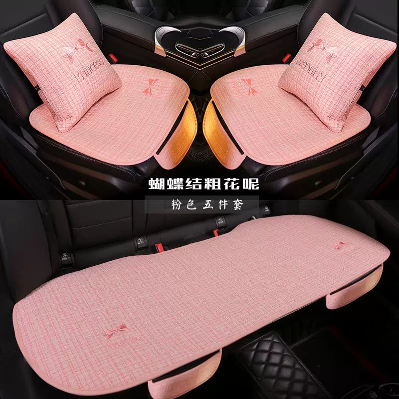 Xiaomi SU7 seat covers for summer, semi-enclosed car seat cushions, breathable canvas seat cushions for all seasons, suitable for all seasons.