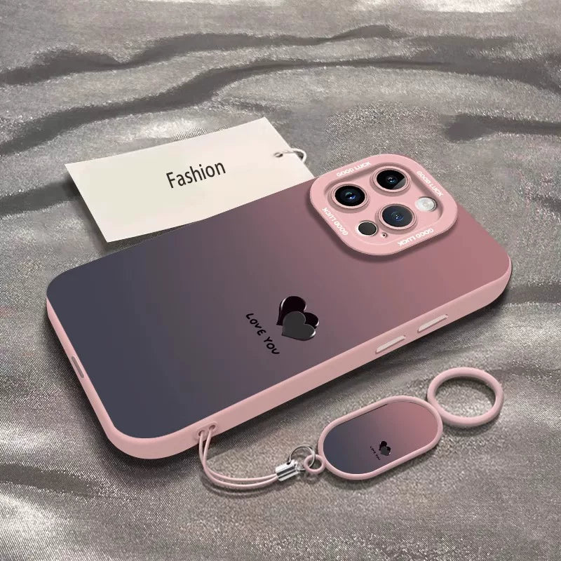 Apple 17promax mobil telefon qutusu üçün uyğun Gradient sevgisi yeni rənglənmiş iphone16pro niş yüksək səviyyəli mənada 15 İnternet məşhurunun super populyar modeli 14 silikon qadın modeli 13 sadə yıxılmağa qarşı qoruyucu örtük