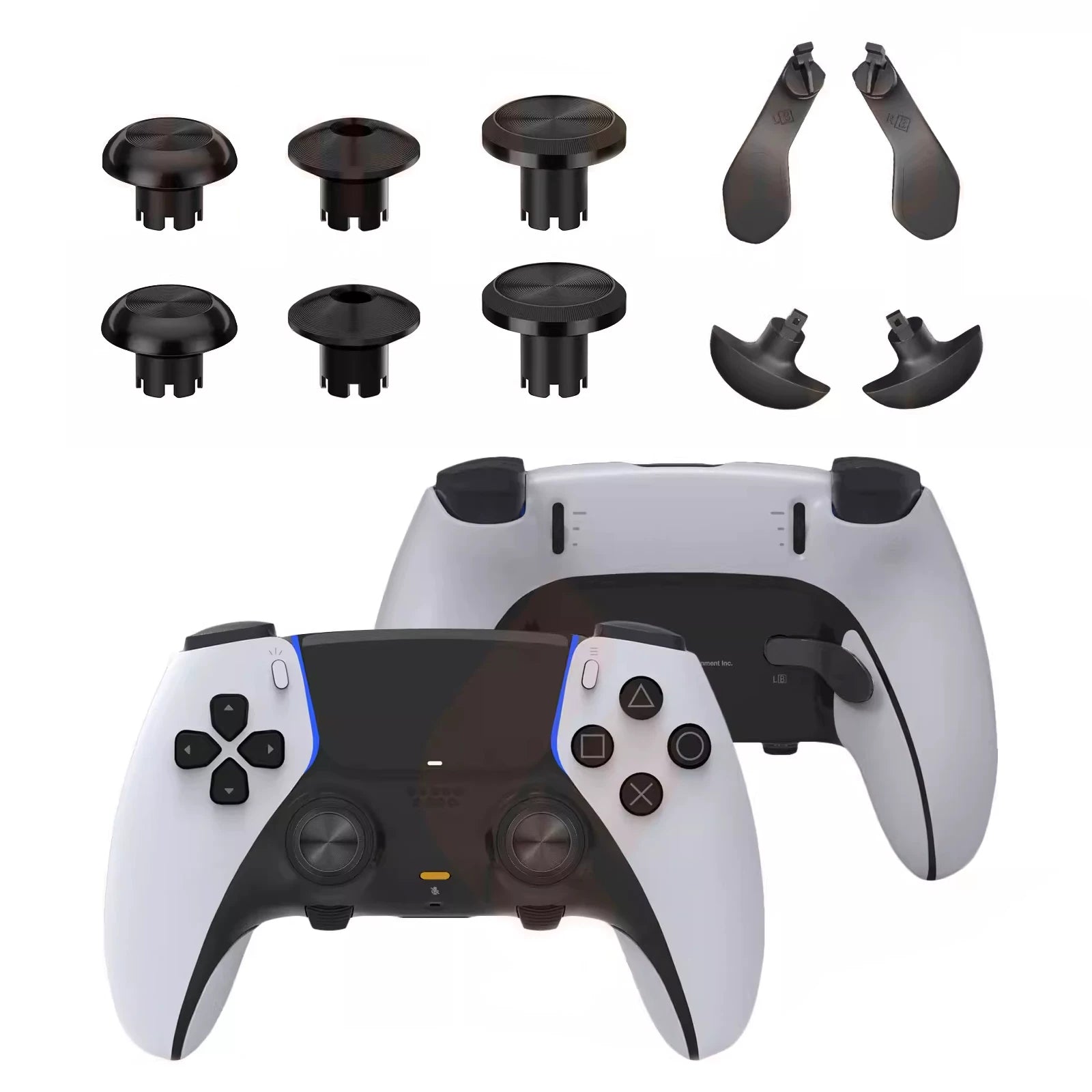 PS5 Elite Controller Metal Yüksək və Aşağı Rokçu Qapağı Dəyişdirmə Qapağı Paddle Paddling Arxa Düymə Kənar Təmir Aksesuarları