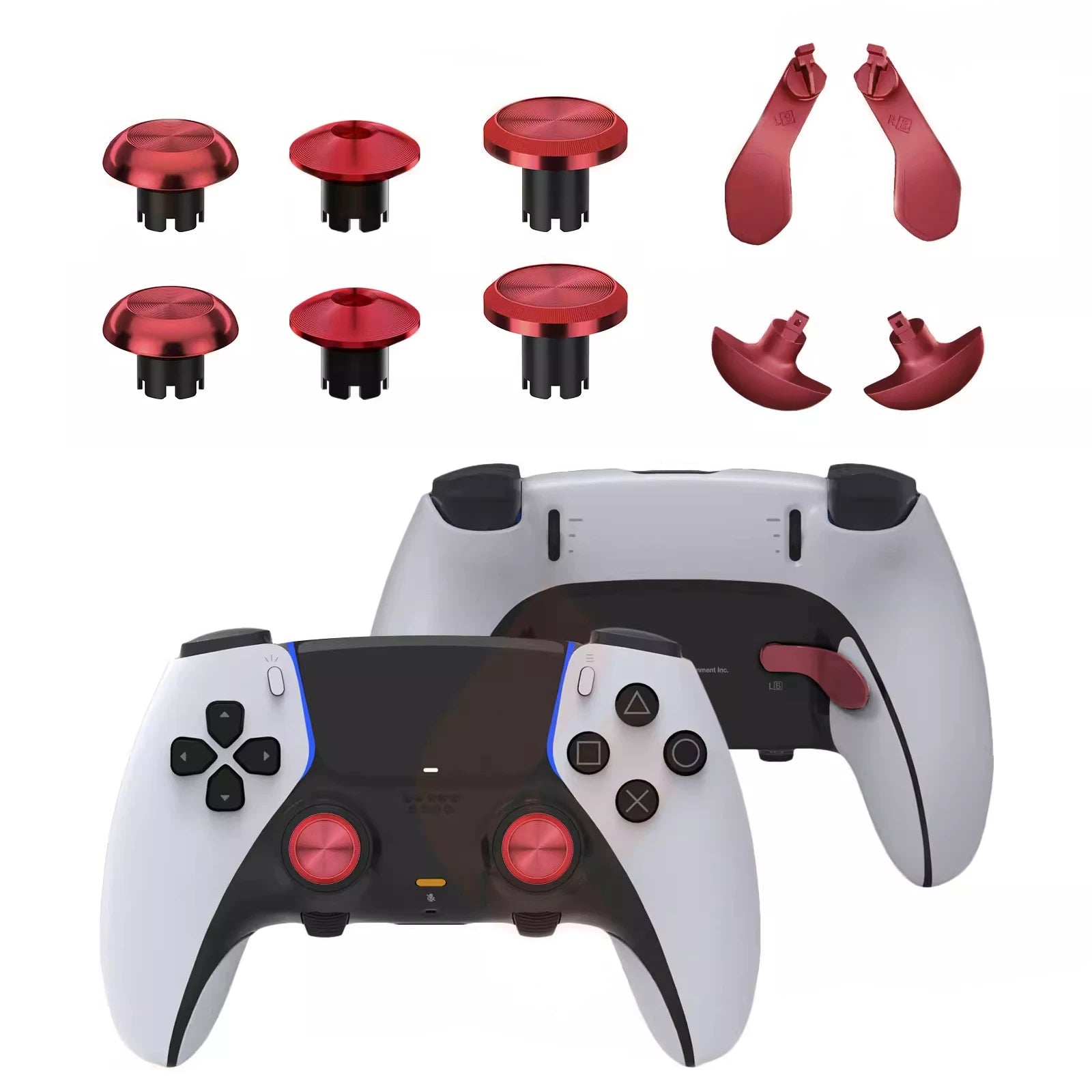 PS5 Elite Controller Metal Yüksək və Aşağı Rokçu Qapağı Dəyişdirmə Qapağı Paddle Paddling Arxa Düymə Kənar Təmir Aksesuarları