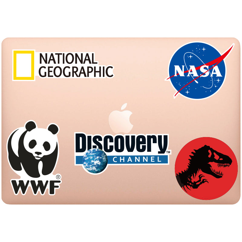 NASA National Geographic Jurnalının Jurassic Discovery Nature Logosu Baqaj Çantası Noutbuk Soyuducu Stikeri