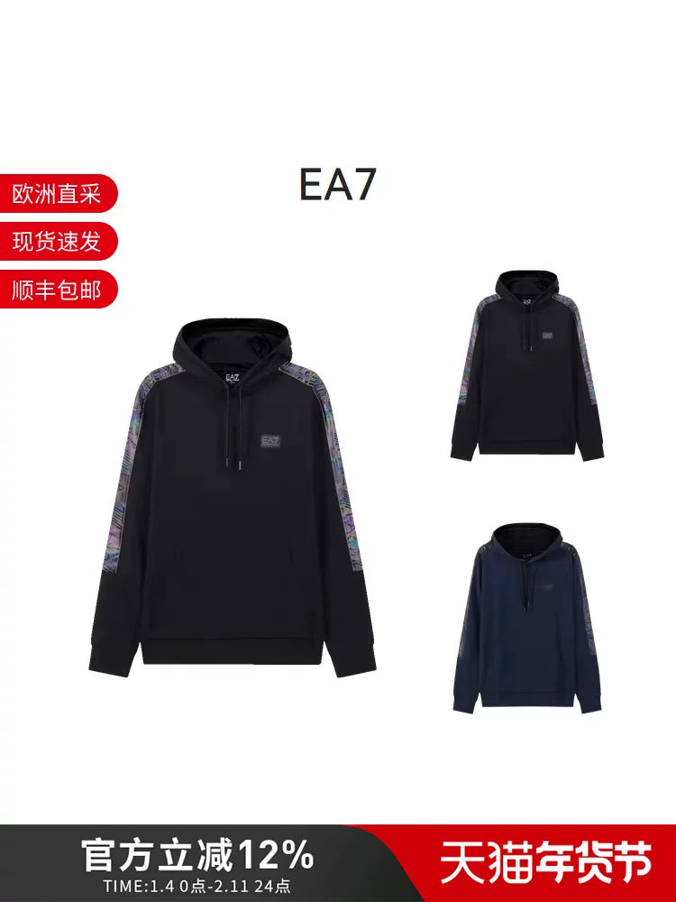 Armani EA7 Kişi Loqosu Seriyası Loqo Bəzəkli Uzunqol Sviter 6LPM44 PJ05Z