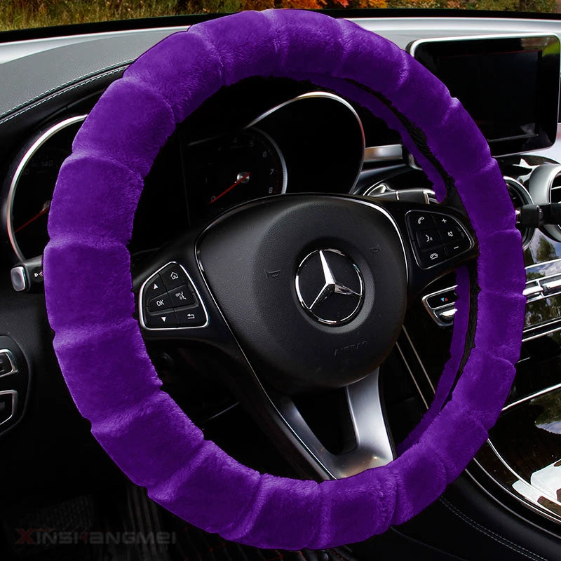 Avtomobil sükan örtüyü Qış Qısa Peluş Tutacaq Qapağı Universal Kişilər və Qadınlar Qış İsti Sürüşməz Müasir Volkswagen Lavida