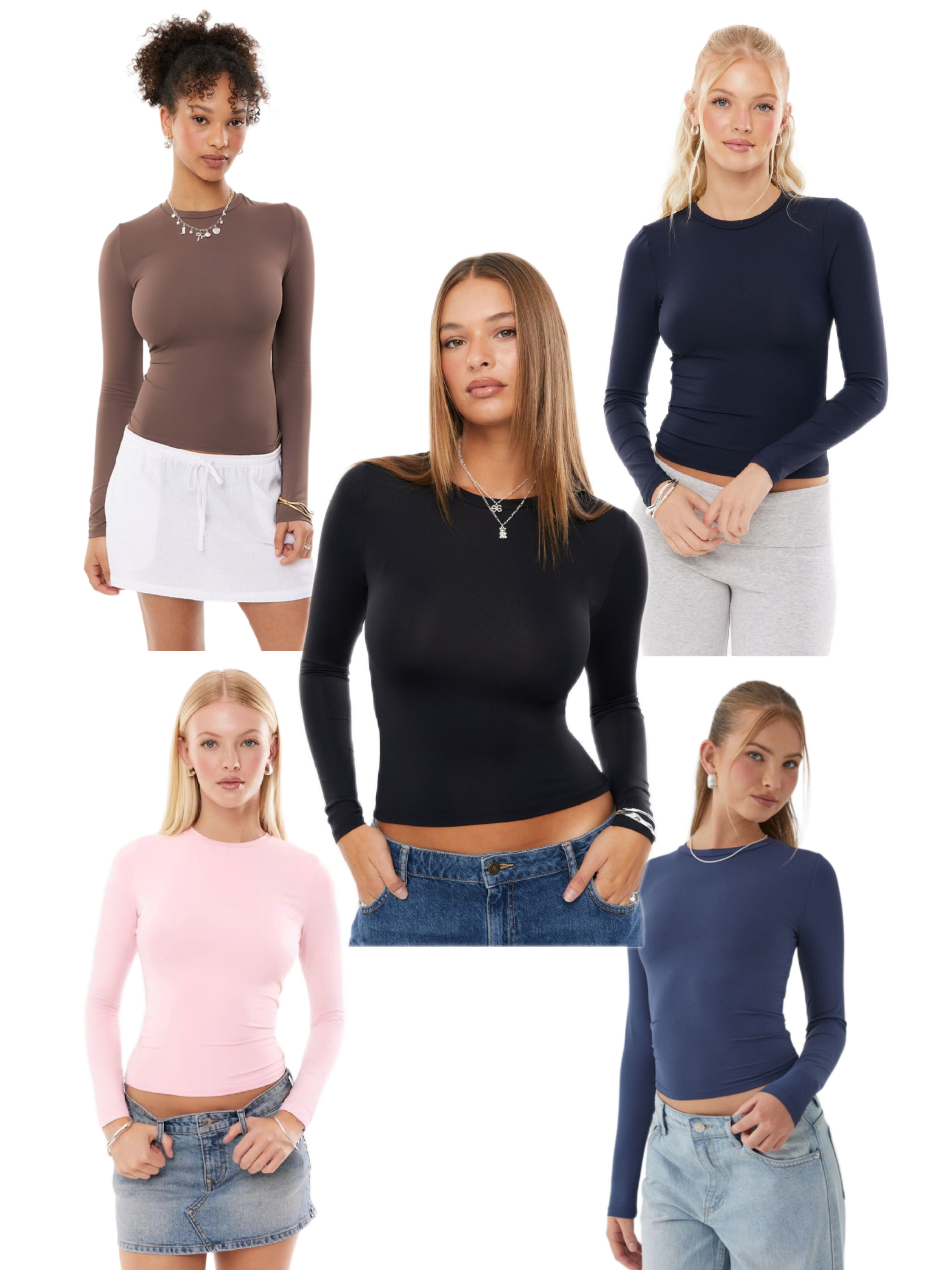 Avstraliya S-brendli SK*M dupe! Qadınlar üçün düz rəngli, tikişsiz, uzanan uzunqol köynək, seksual üslublu top, ixrac keyfiyyəti.