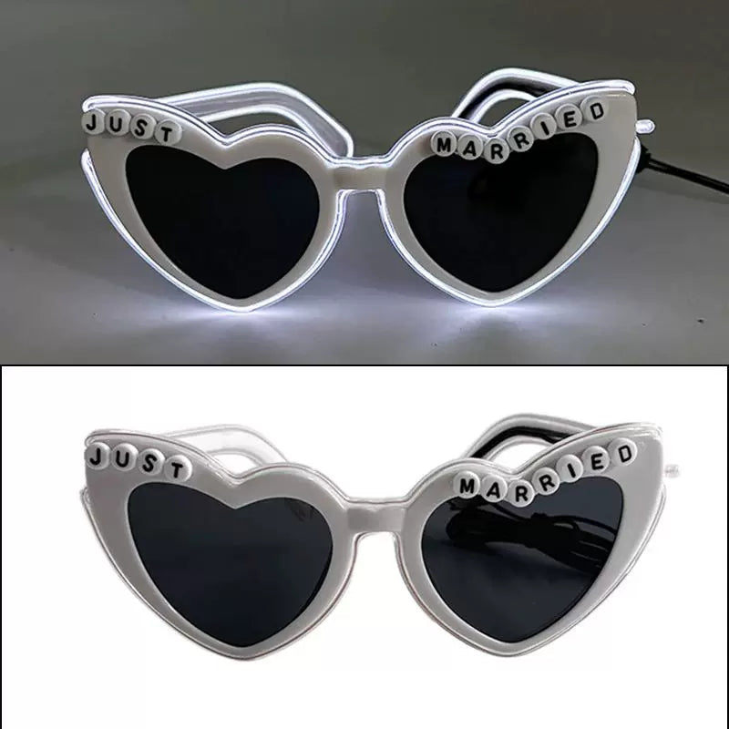 LED Newlywed Glasses Wedding Party Bridal Shower Bride T