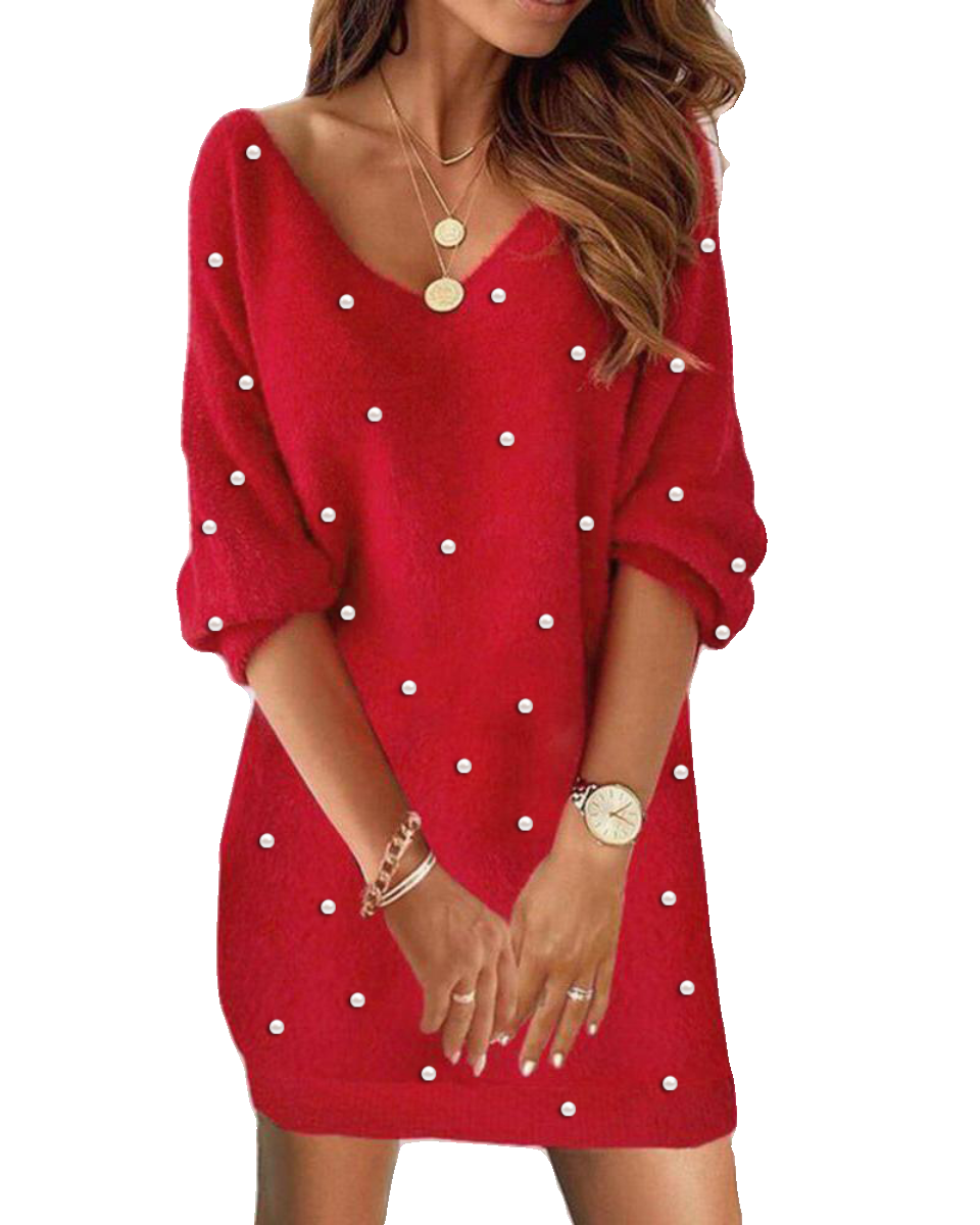 Qadınlar üçün təsadüfi boş inci muncuqlu don