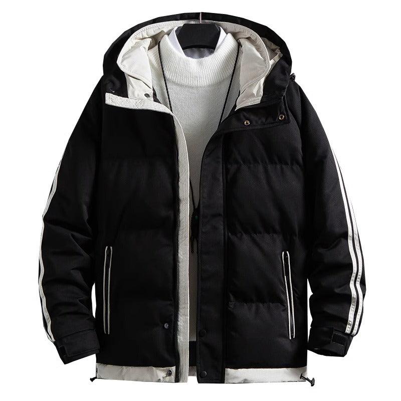 Woodpecker Kişilər üçün Aşağı Gödəkçə, Qış Şort Modeli, 2025 Yeni Gündəlik Pambıq Yastıqlı Gödəkçə, Başlıqlı, Çoxfunksiyalı, Qalın Pambıq Yastıqlı Palto, Dəbli