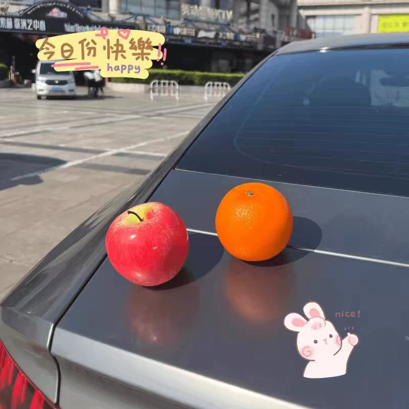 Avtomobil Apple Avtomobil Dekorasiya Ornamentləri Magistral Eksteryer Modifikasiya üçün Yaradıcı Şirin Arxa Görünüş Güzgüsü Aksesuarları Emulyasiya Meyvə