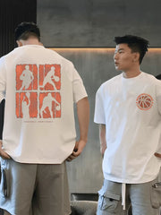 Əlavə böyük ölçülü 300 funt Amerika yaraşıqlı təmiz pambıq kişi qısaqol gənclik yay moda markası yuvarlaq boyunlu üst çaplı köynək