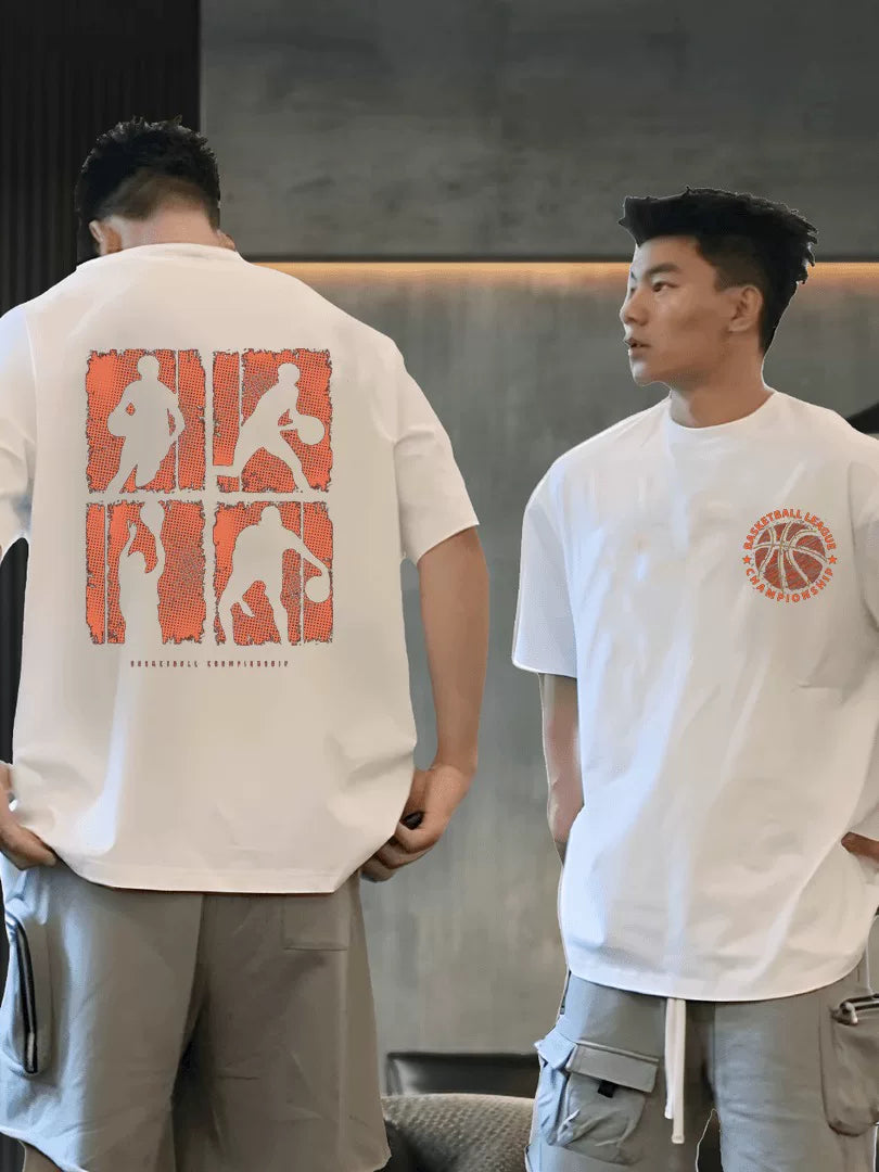 Əlavə böyük ölçülü 300 funt Amerika yaraşıqlı təmiz pambıq kişi qısaqol gənclik yay moda markası yuvarlaq boyunlu üst çaplı köynək