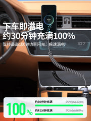 Greenlink yaylı geri çəkilə bilən məlumat kabeli, Huawei Xiaomi Android mobil telefonu üçün uyğun örgülü tip-c tpyec super sürətli şarj HiCar avtomobil ekranı proyeksiyalı klaviatura hava fiş 6a5a motosiklet şarj etmək üçün USB