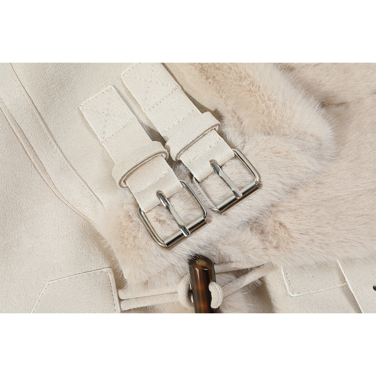 Cholisa Qoyun Dərisindən Qısa Yun Astarlı Qalın Palto, Payız və Qış, Zərif və Yüksək Seçimli Top