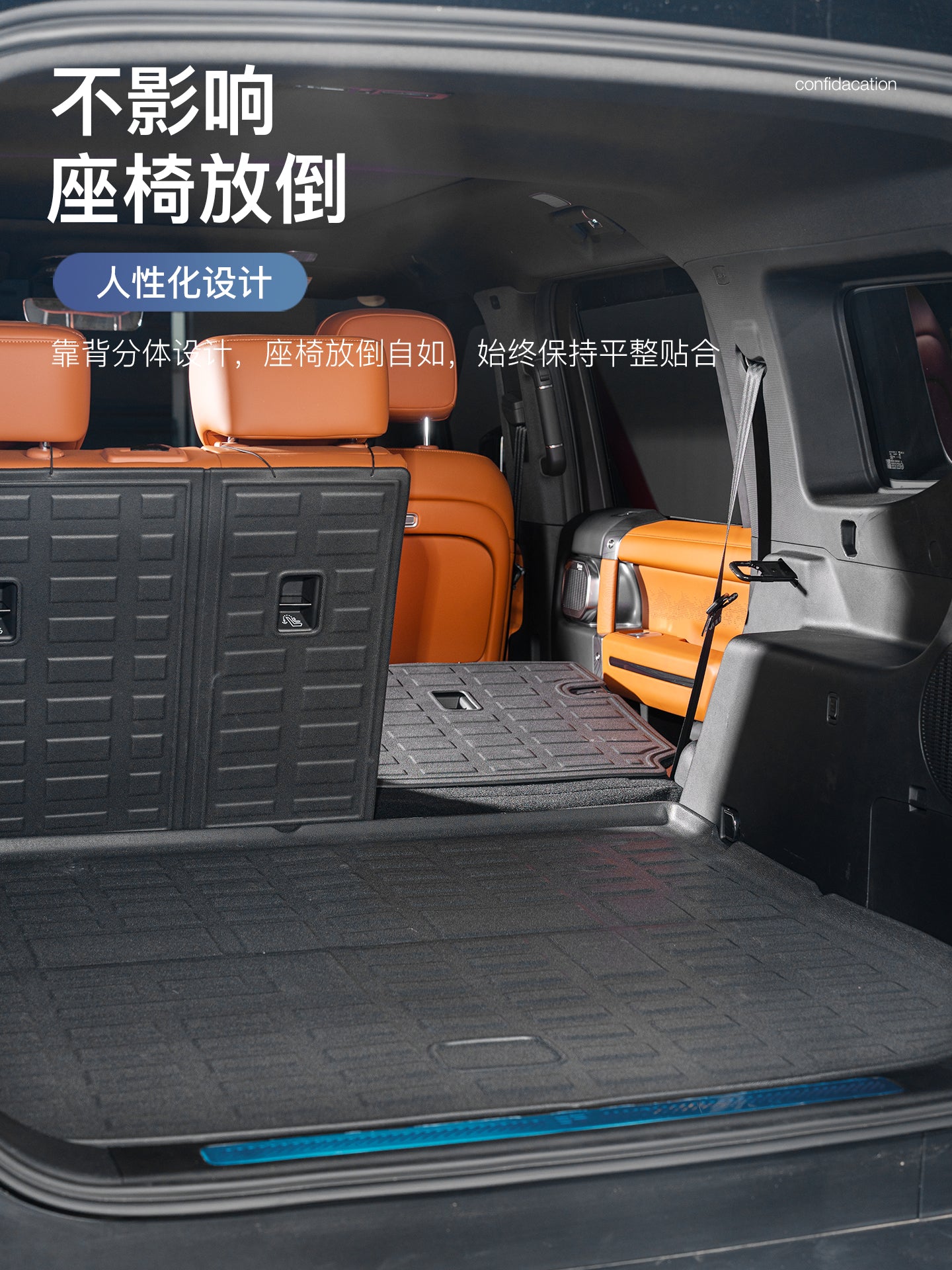 Special TPE trunk mat for Jetour G700, suitable for rear rack, five or six-seat rear door mat, interior modification accessories