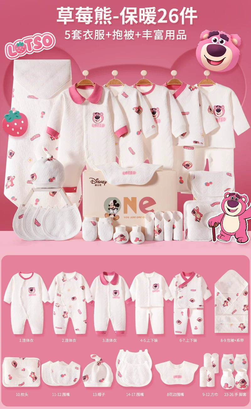 Disney Yenidoğulmuş Körpə Geyimləri Hədiyyə Dəsti - Yenidoğulmuşlar, Bir Aylıq Bayram və Yüksək Səviyyəli Hədiyyə üçün İdealdır