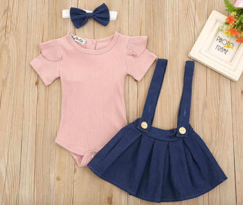 donu Clothing girl Baby Girls Kids Etek Romper Clothings