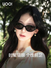 [Bloggerlə eyni stil] rokoko Zhang Ruonanın eyni üslublu pişik gözlü gün eynəyi qadın qütblü gün eynəyi günəşdən qorunma