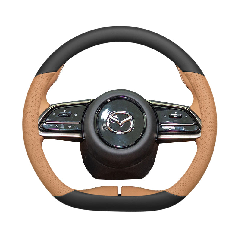 Ultra-thin, non-slip, sweat-resistant steering wheel cover for the 2024 Mazda EZ6, suitable for all seasons.