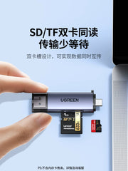 Greenlink kamera kart oxuyucusu SD kart CCD çoxfunksiyalı USB yüksək sürətli yaddaş kartı tipc Apple 17 Canon DJI Sony əlaqə cib telefonu və kompüter ikili istifadə TF hamısı bir arada oxuyucu