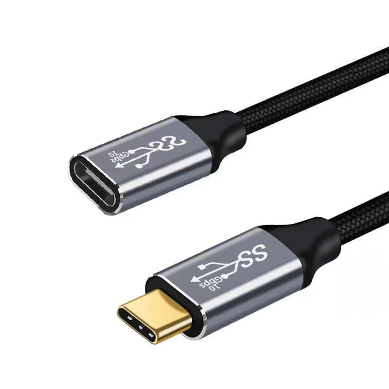tip-c uzatma kabeli kişidən qadına məlumat kabeli PD cib telefonu şarj edən video proyeksiya notebook keçid adapter kabeli 10Gbps notebook 4k HD PD100W sürətli şarj ildırım və ildırım uzatma kabeli