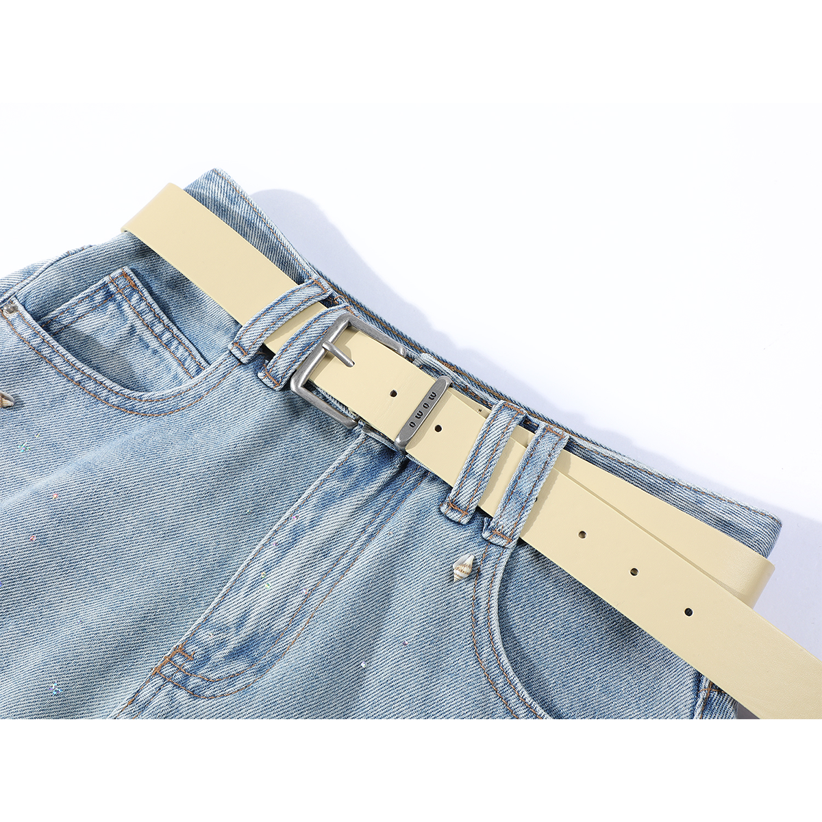 Cholisa Yay Nazik, Dartılmış Bükülmüş Şalvar, Nişalı Ağır Dizayn, Super Dəbli 2025 Qadınlar üçün Denim Şort