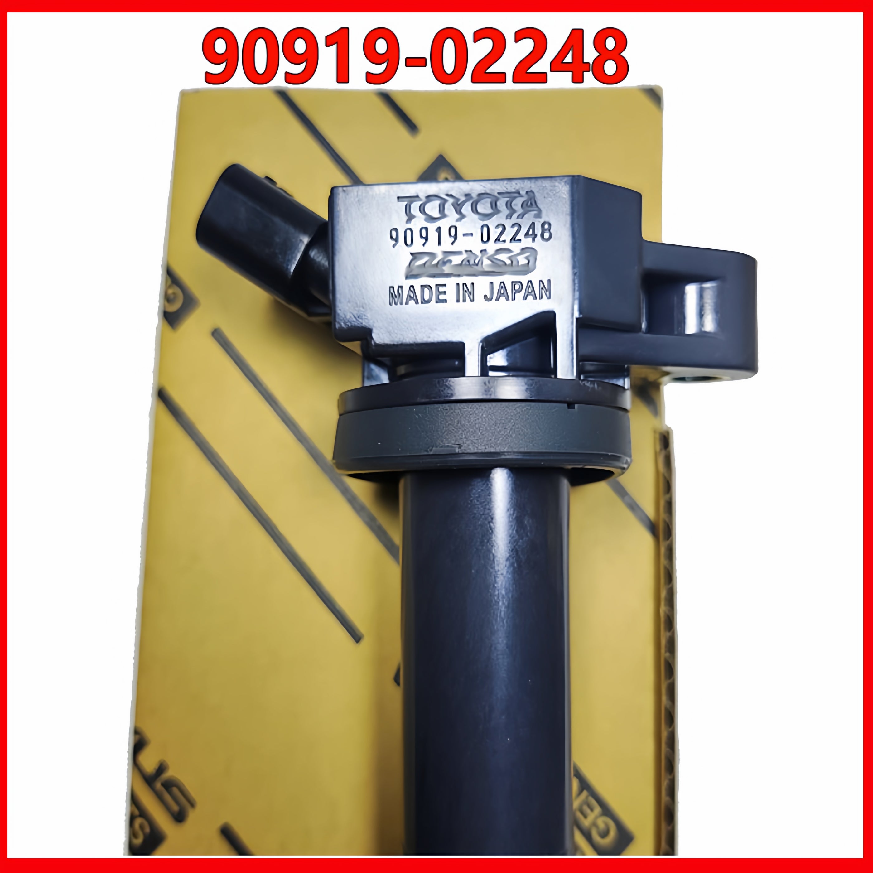 90919-02248 is compatible with Toyota Camry 2.0 and 2.4 ignition coils and Prado 4000 high voltage coils.