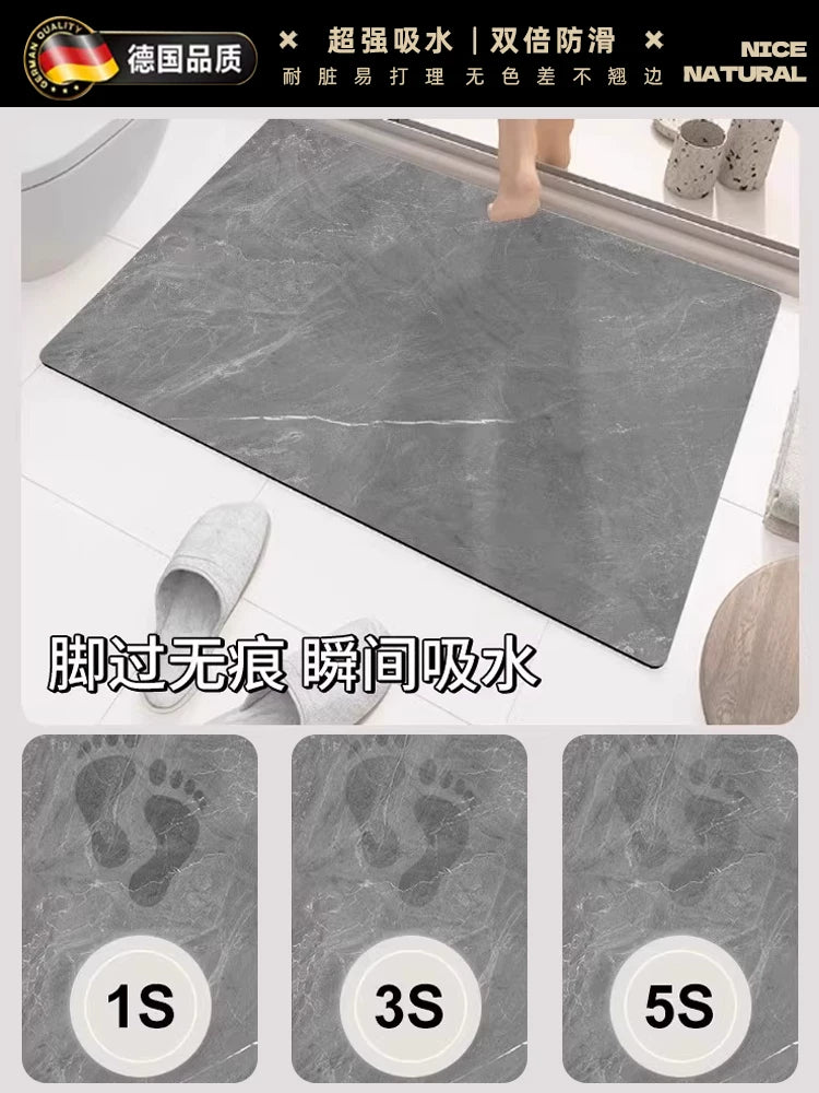 Super uducu vanna otağı döşəməsi diatom palçıq tez quruyan yorğan hamam duş otağı düşməyə qarşı sürüşməyə qarşı vanna otağı üçün qapı döşəyi