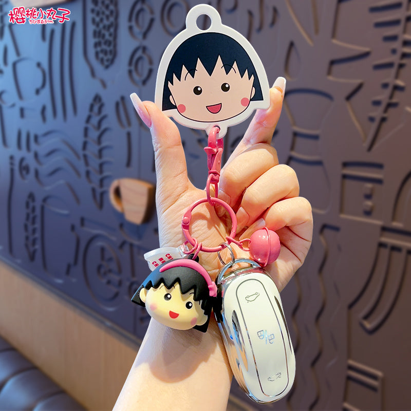 2025 Yeni Orijinal Chibi Maruko-chan Avtomobil Açar Zəncirləri, Sırt Çantası Kulonu, Kukla Oyuncağı, Hədiyyə Açar Zəncirləri