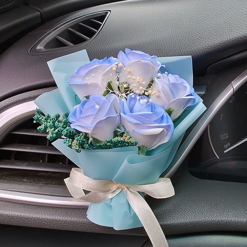 Avtomobil Mini Buket Hava Çıxışı Aromaterapiya Əbədi Sabun Gül Avtomobil Dekorativ Yaradıcı Təzə Ətir Klipi